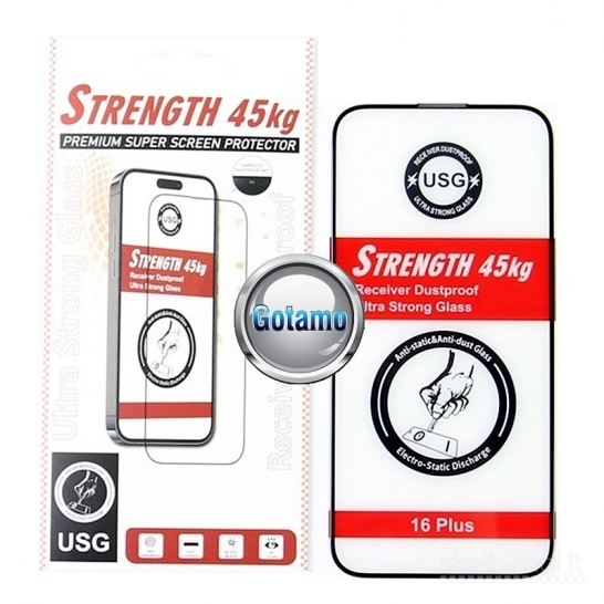 875 Apsauginis stiklas Apple iPhone 16 – 45KG Ultra Strong 9H Plus