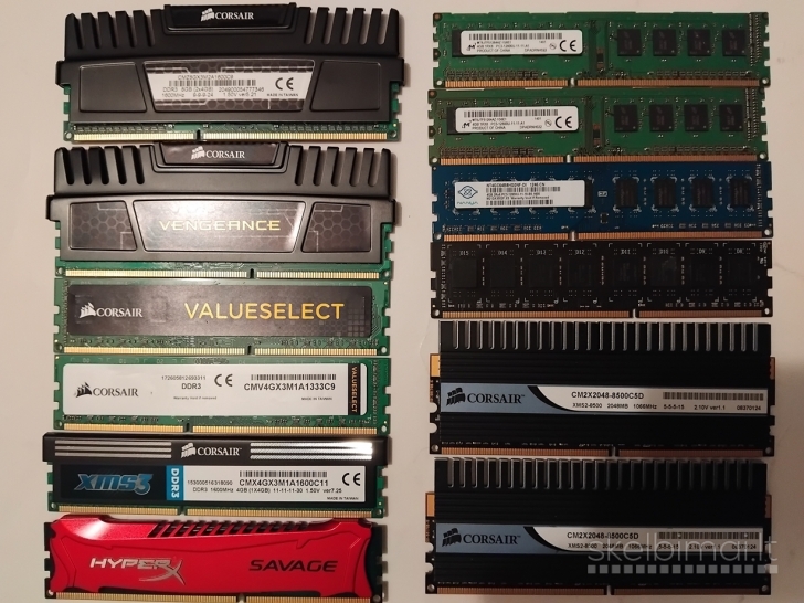 Stacionaru:RAM : DDR1; DDR2; DDR3.....ir SO SD RAM DIMM...SSD/HDD--SATA ir CPU