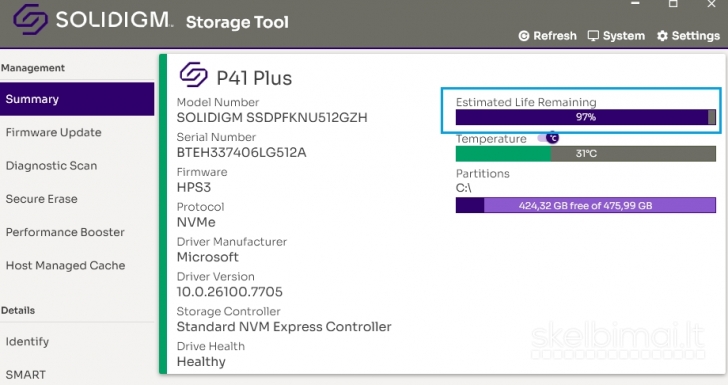 HP Pavilion 15-eh3006ny / R5 7530U / 16GB DDR4 3200 MHz / Intel 512GB NVMe
