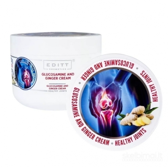  EDITT Glukozamino ir imbiero tepalas sąnariams