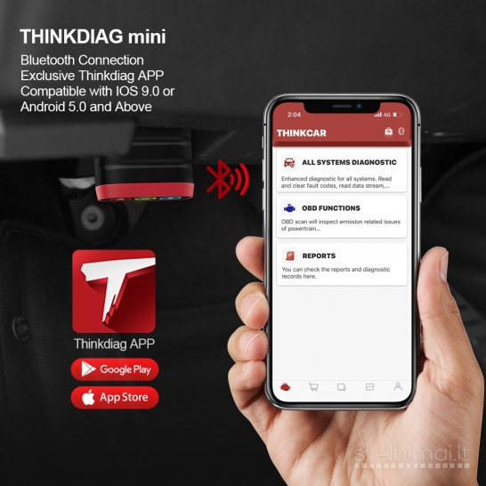 Thinkdiag mini autodiagnostika telefone