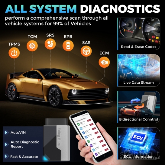 Ediag Elite Android/ios automobilių diagnostika