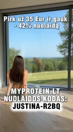 Myprotein nuolaidos kodas 42%: JUSTINA-R2BQ