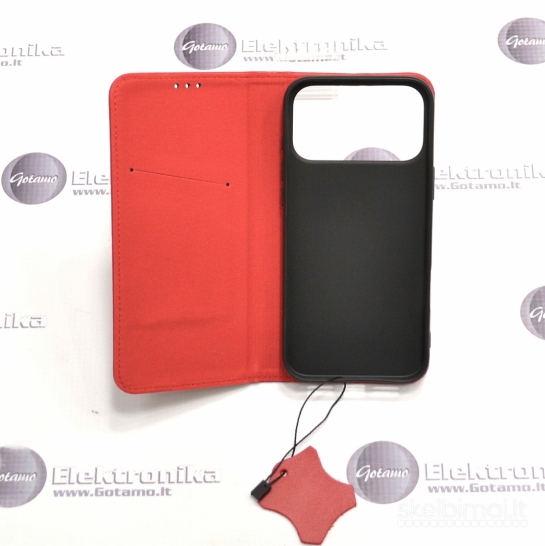 916 Dėklas knygelė Gotamo Vintage Apple iPhone 17 Pro Max – Natūrali oda