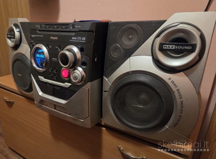 Muzikinis centras Philips HI-FI.su kolonėlėmis