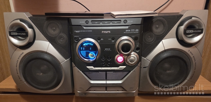 Muzikinis centras Philips HI-FI.su kolonėlėmis