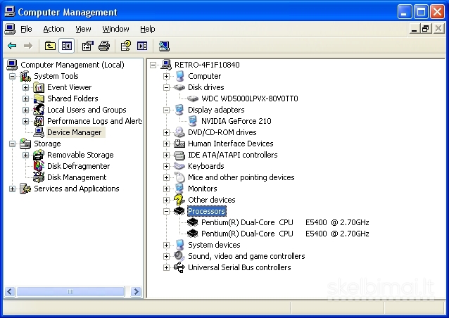 Windows XP retro žaidimų kompiuteris 