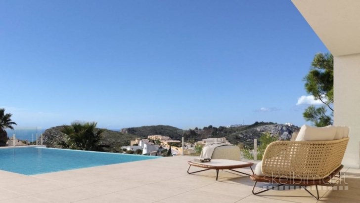 Nauja vila su vaizdu į jūrą Cumbre Del Sol.Ispanija