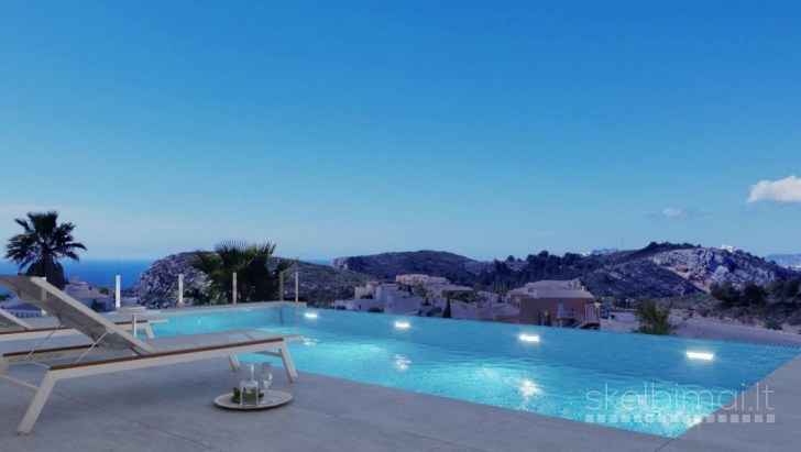 Nauja vila su vaizdu į jūrą Cumbre Del Sol.Ispanija