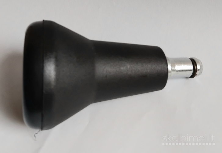 Baldų kojelė: aukštis 10cm, Ø5cm, juoda