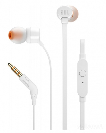 JBL T110 Purebass ausinės laidinės su mikrofonu