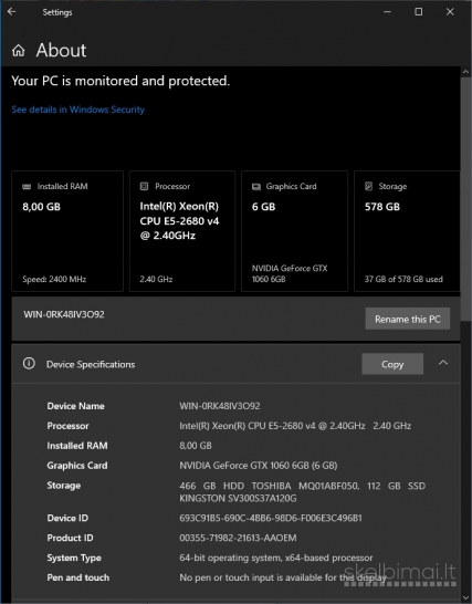 Xeon Gaming žaidimų kompiuteris