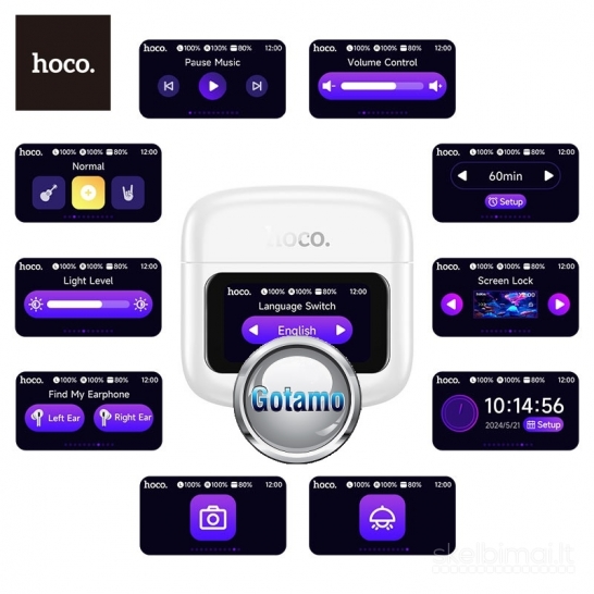 921 Bluetooth ausinės Borofone Touch Screen ANC WWW.GOTAMO.LT