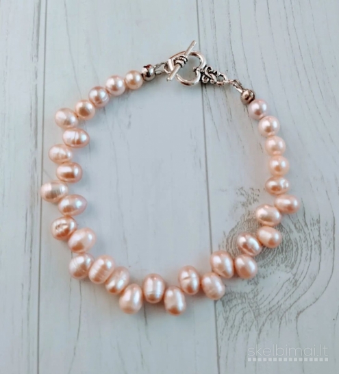 Natūralių Perlų Vėriniai, Apyrankės 50%Akcija