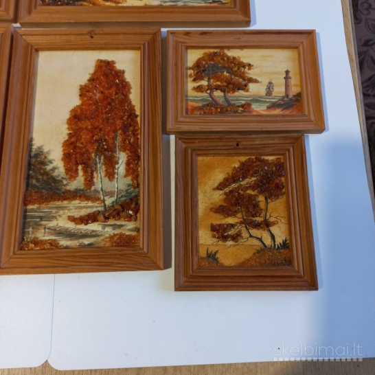 Paveikslėliai su gintaru