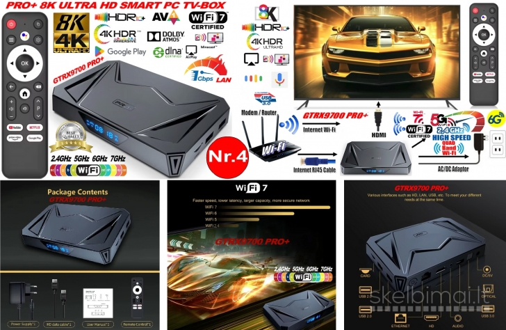 8K TV BOX PRIEDĖLIAI+2000 GOOGLE TV KANALŲ NEMOKAMAI!