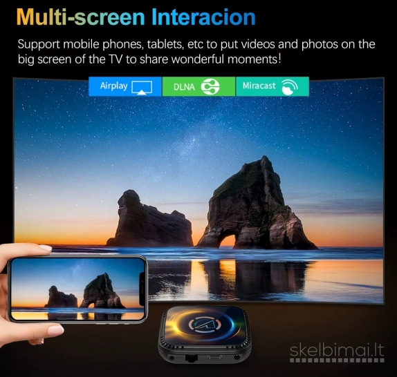 H7000 8K ULTRA TV-BOX+VIRŠ 2000 GOOGLE TV KANALŲ NEMOKAMAI!