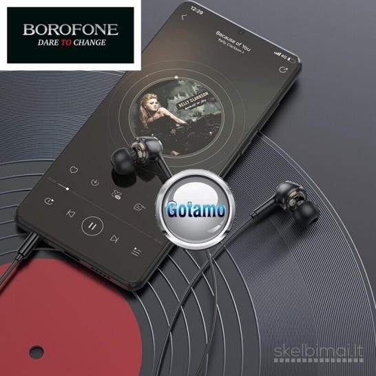 925 Laidinės ausinės Borofone Crystal WWW.GOTAMO.LT