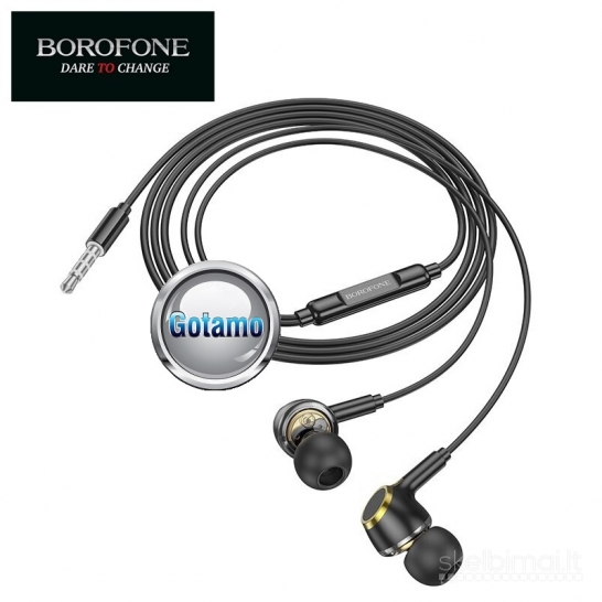 925 Laidinės ausinės Borofone Crystal WWW.GOTAMO.LT