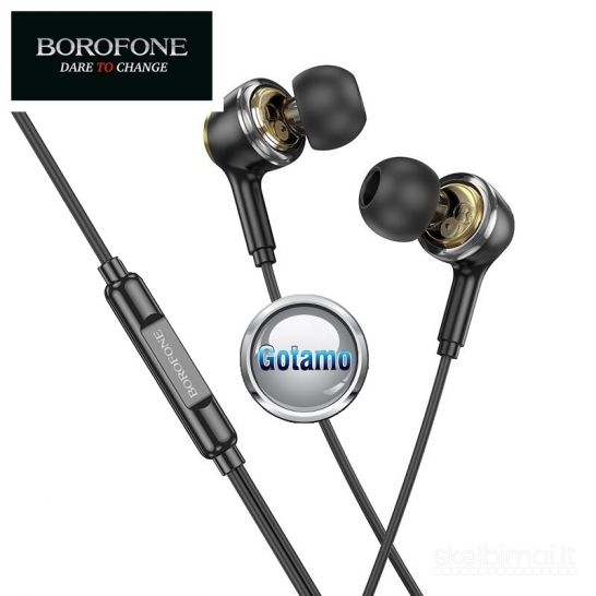 925 Laidinės ausinės Borofone Crystal WWW.GOTAMO.LT