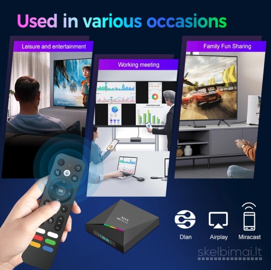 NAUJAS! MAX 8K ULTRA-TV-BOX-VIRŠ 2000 GOOGLE TV-KANALŲ NEMOKAMAI!