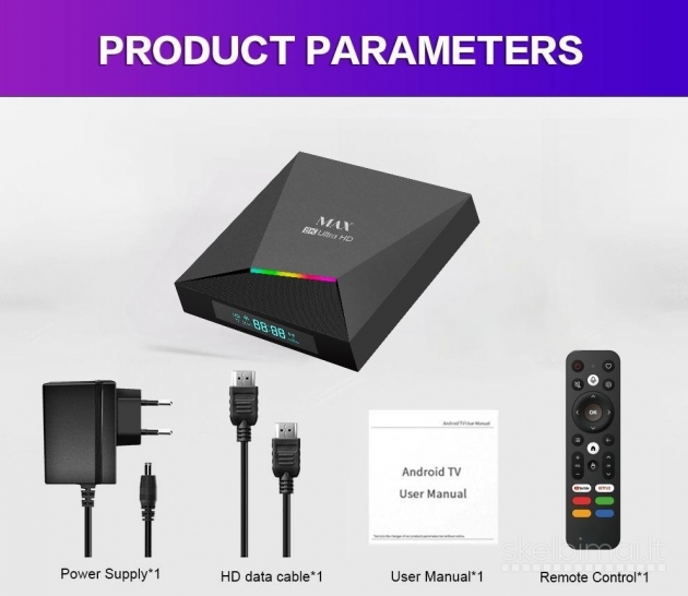 NAUJAS! MAX 8K ULTRA-TV-BOX-VIRŠ 2000 GOOGLE TV-KANALŲ NEMOKAMAI!