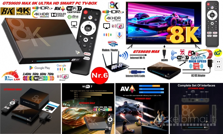 8K TV BOX PRIEDĖLIAI+2000 GOOGLE TV KANALŲ NEMOKAMAI!