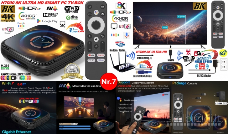 8K TV BOX PRIEDĖLIAI+2000 GOOGLE TV KANALŲ NEMOKAMAI!