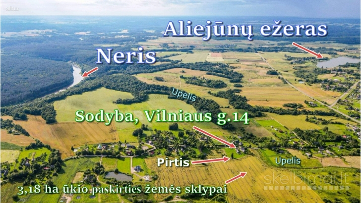 PARDUODAMA SODYBA VILNIAUS RAJONE.