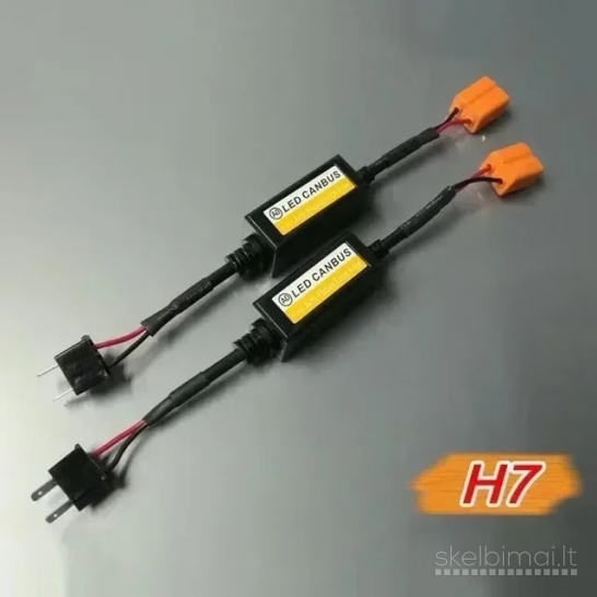 LED H7 canbus adapteriai
