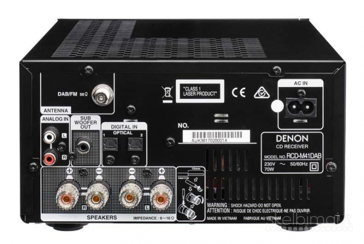 Denon RCD-M41 Mikro Sistema Hi-Fi Stereo CD imtuvas bluetooth