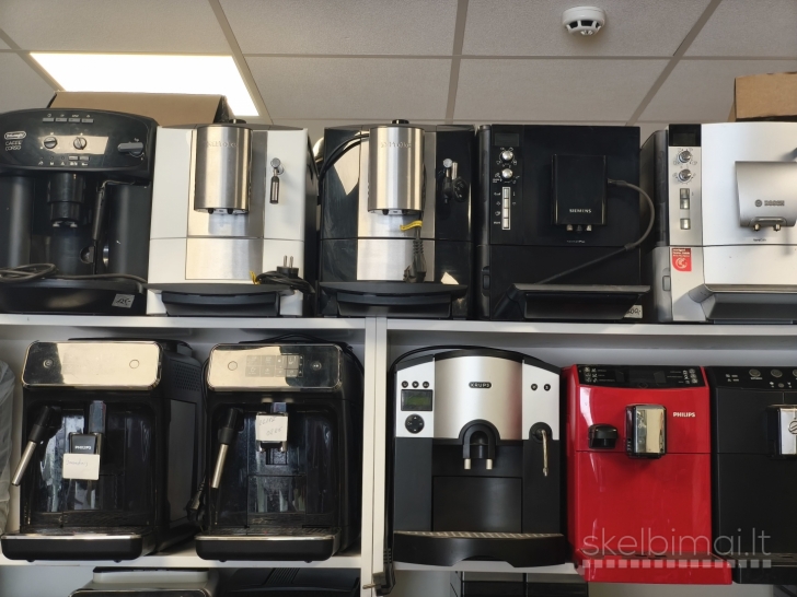 Naudoti automatiniai kavos aparatai