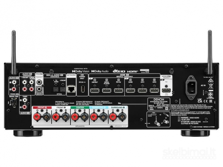 Denon AVC-S670H, 8K namų kino stiprintuvas