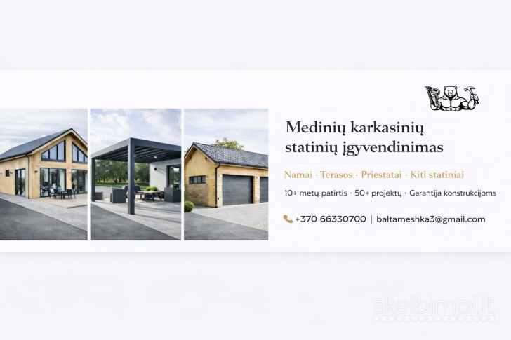 Karkasinių statinių įgyvendinimas