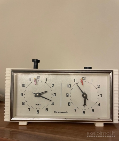 Geros būklės, nenaudotas šachmatų laikrodis Jantar