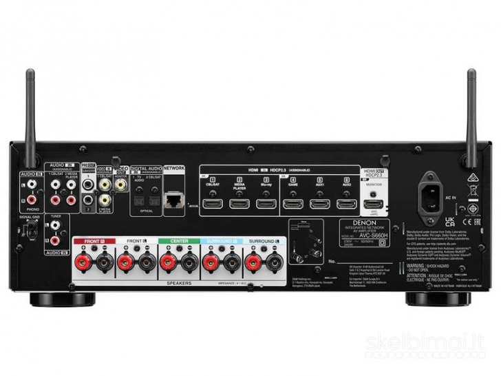 DENON AVC-S660H, 5.2 kanalų AV imtuvas - stiprintuvas