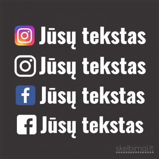 Soc. tinklų lipdukai automobiliams -  Lipdukai24.lt