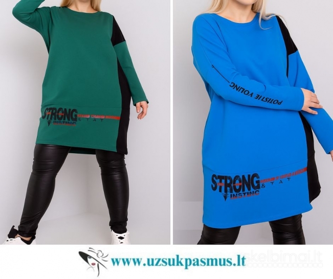Medvilninės tunikos. Dideli dydžiai