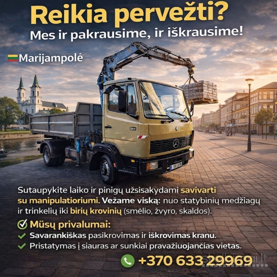 Savivarčio su manipulatorium paslaugos 