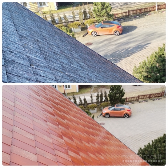 Stogų, fasadų plovimas, dažymas