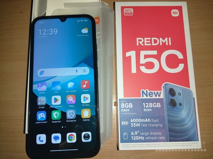 Redmi 15C 8gb RAM, 128GB, 6000mAh, 6.9' 120Hz.