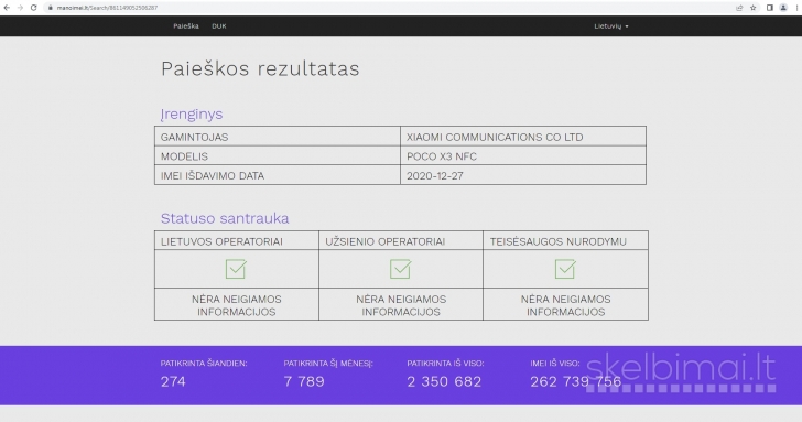 Poco X3 Nfc su defektų