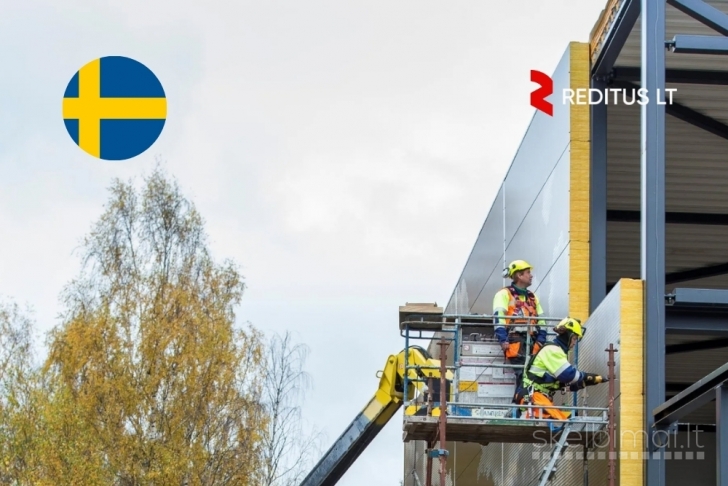 Sandwich plokščių montuotojai – darbas Švedijoje (2030)