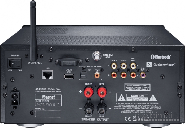 Magnat MC 200 tinklo grotuvas CD, AUX palaikymas TOSlink