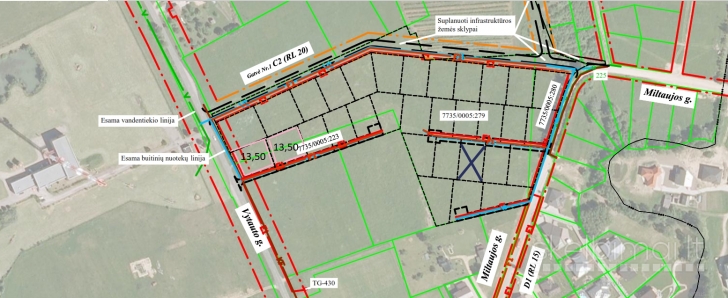 Parduodamas sklypas namo statybai