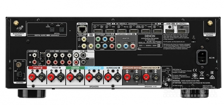 Denon AVR-X2700H 7.2 kanalų 8K namų kino stiprintuvas