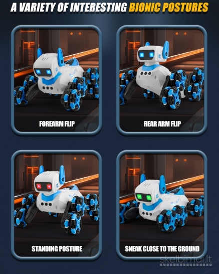 Naujas RC Robotas šuniukas valdomas pulteliu su funkcijom