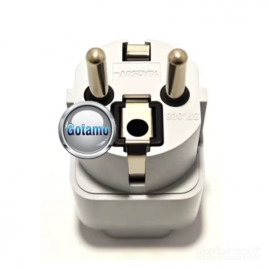 956 220V tinklo adapteris perėjimas iš UK / US / AU į EU (europinį) lizdą