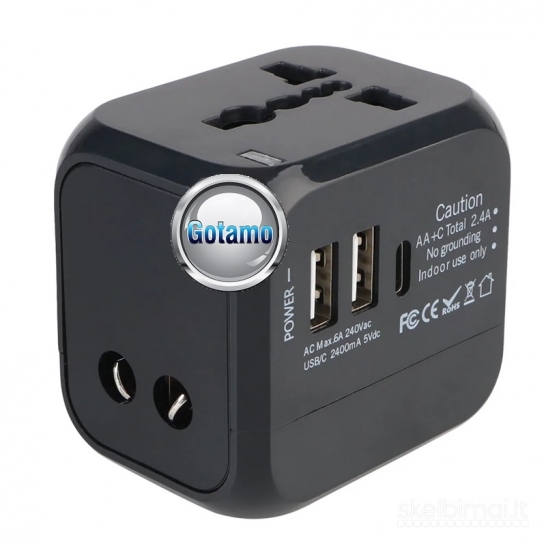 960 220V tinklo adapteris kelioninis All-in-One US / UK / AU / EU