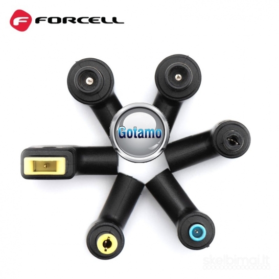 963 Universalus nešiojamo kompiuterio kroviklis Forcell 65W USB-C + antgaliai